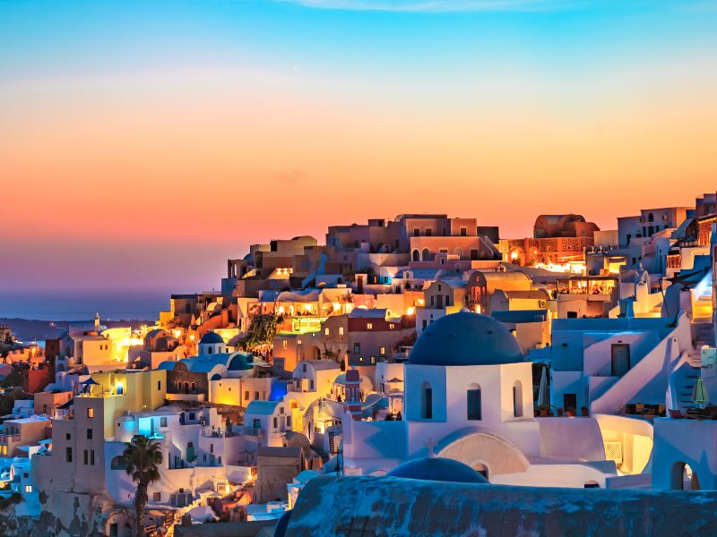 Romantic Sunsets in Santorini