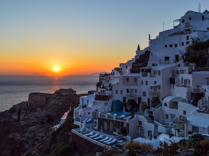 Romantic Sunsets in Santorini