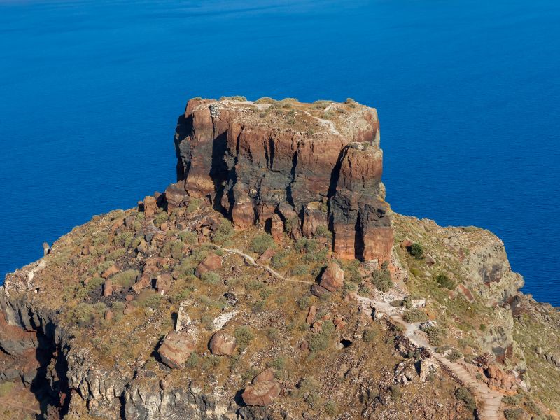 Skaros rock in Santorini