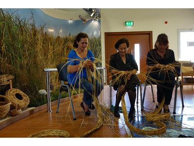 Basketry weaving lessons at Akrotiri Environmental Education Centre