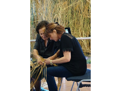 Basketry weaving lessons at Akrotiri Environmental Education Centre
