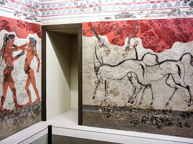 Frescoes in Akrotiri